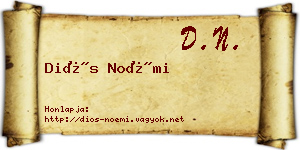 Diós Noémi névjegykártya